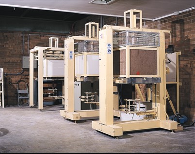 Refractories Under Load testing rigs in the Shinagawa research laboratory